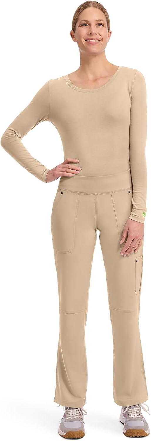 imageHealing Hands Womens Scrub Pant Tori Cargo Bottoms with 5 Pockets and 2Way Stretch Fabric 9133Khaki