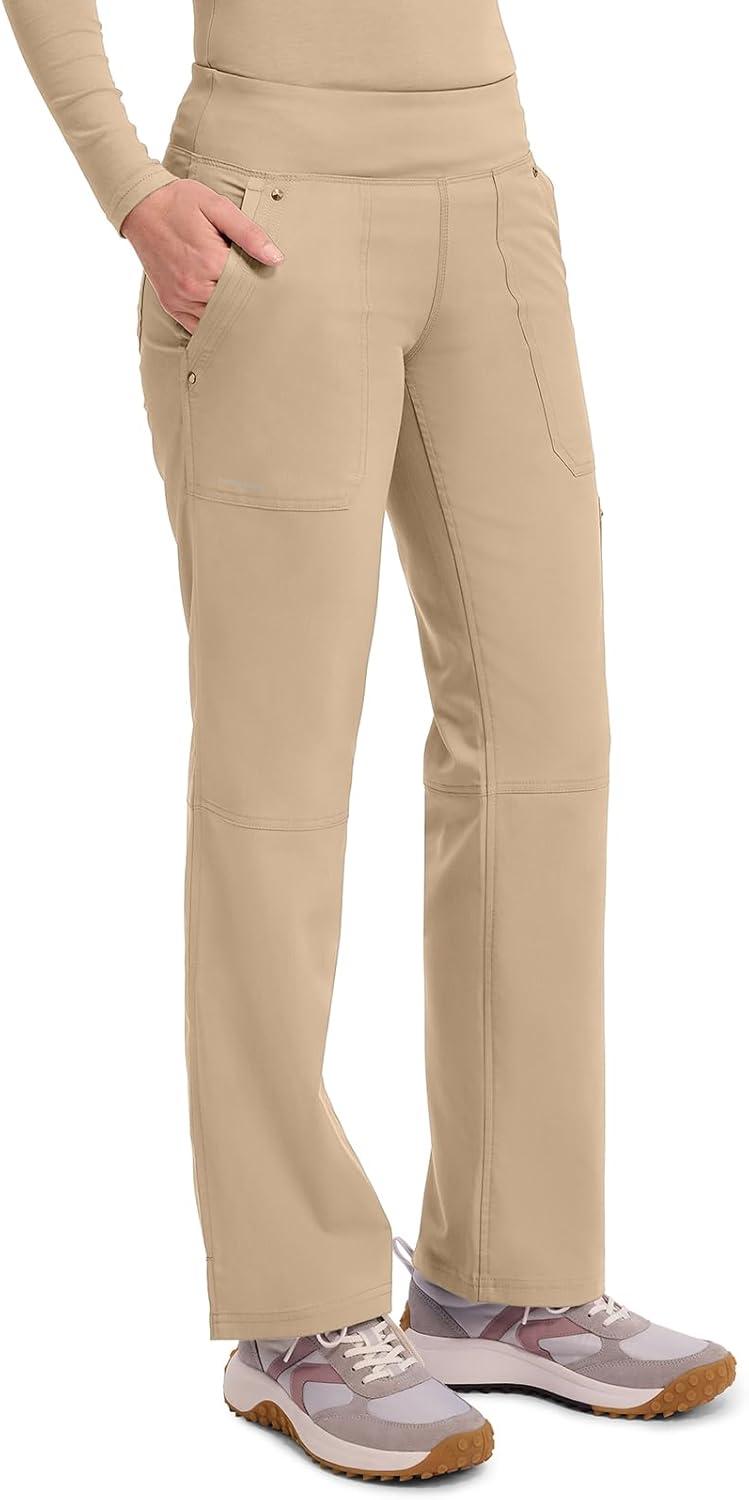 imageHealing Hands Womens Scrub Pant Tori Cargo Bottoms with 5 Pockets and 2Way Stretch Fabric 9133Khaki