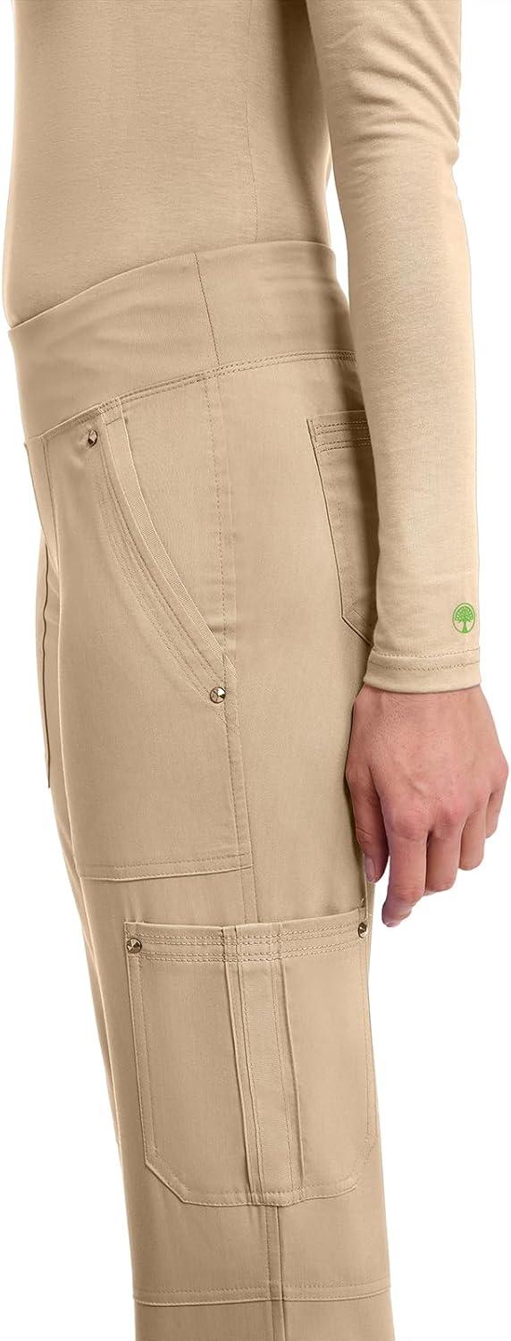 imageHealing Hands Womens Scrub Pant Tori Cargo Bottoms with 5 Pockets and 2Way Stretch Fabric 9133Khaki