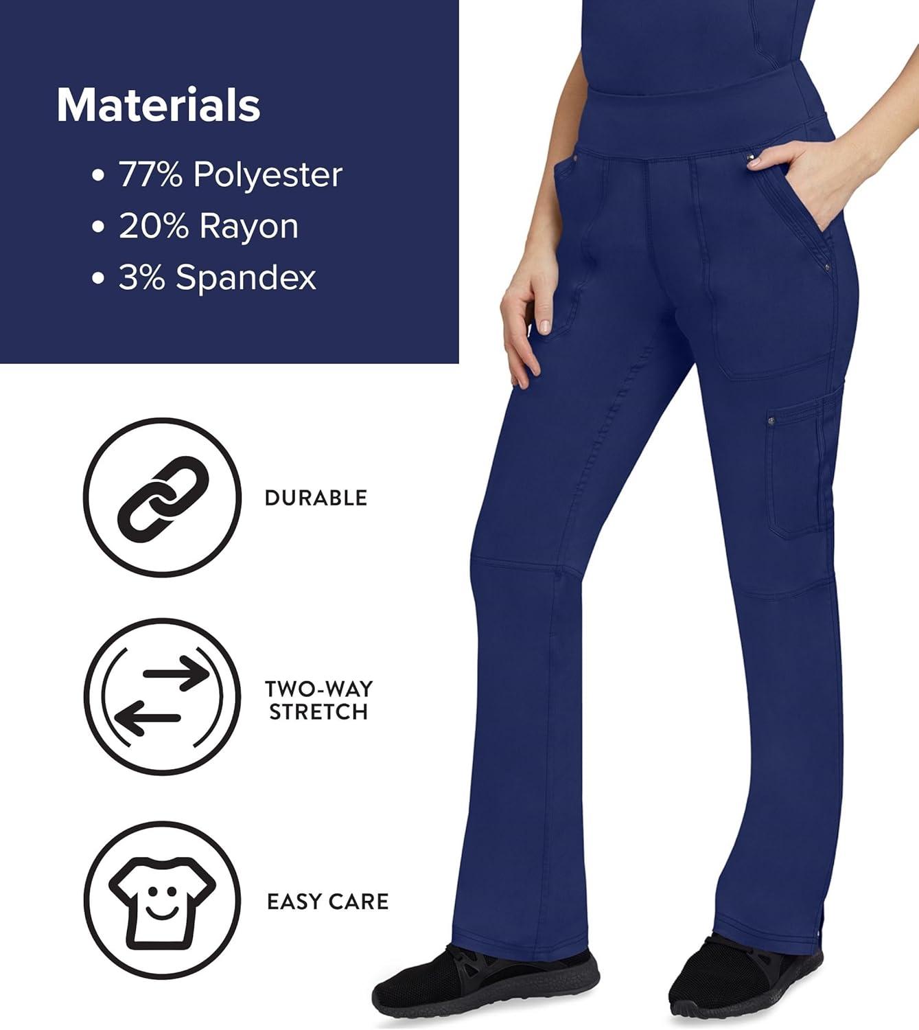 imageHealing Hands Womens Scrub Pant Tori Cargo Bottoms with 5 Pockets and 2Way Stretch Fabric 9133Navy