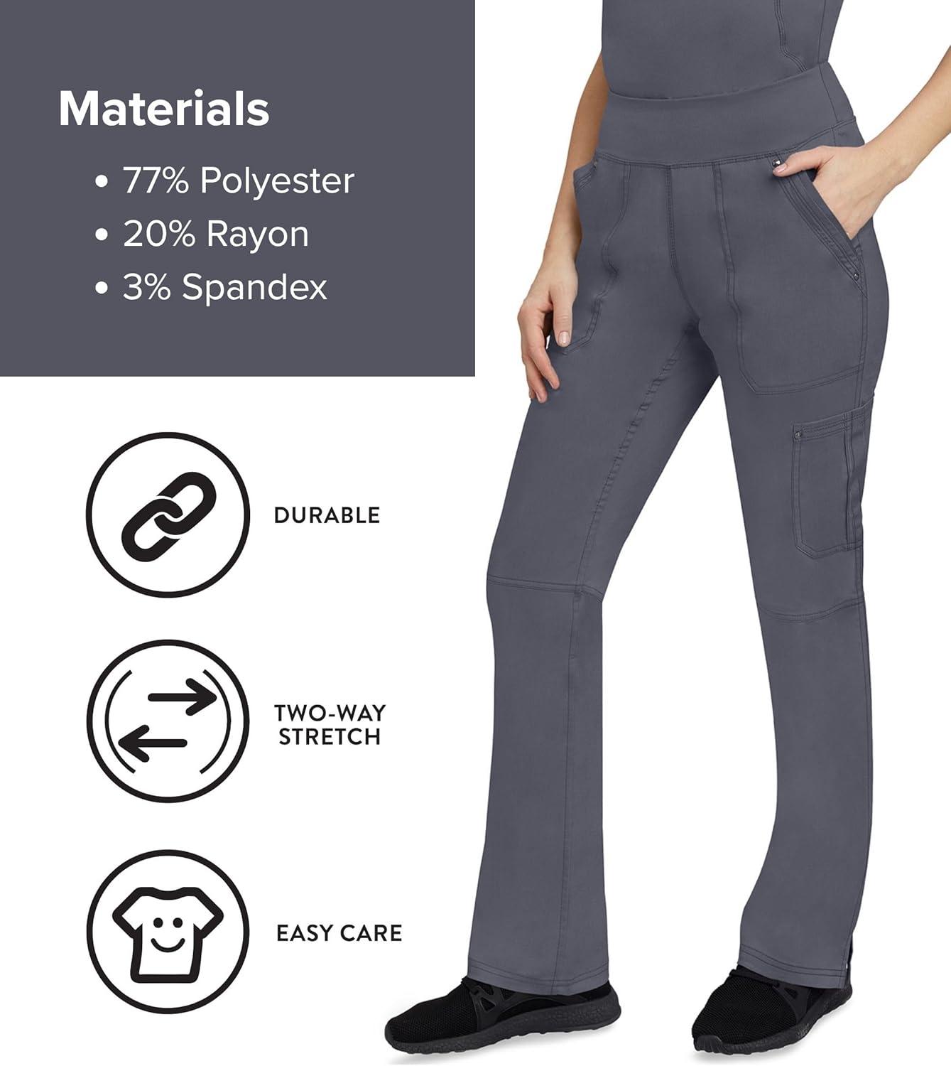 imageHealing Hands Womens Scrub Pant Tori Cargo Bottoms with 5 Pockets and 2Way Stretch Fabric 9133Pewter