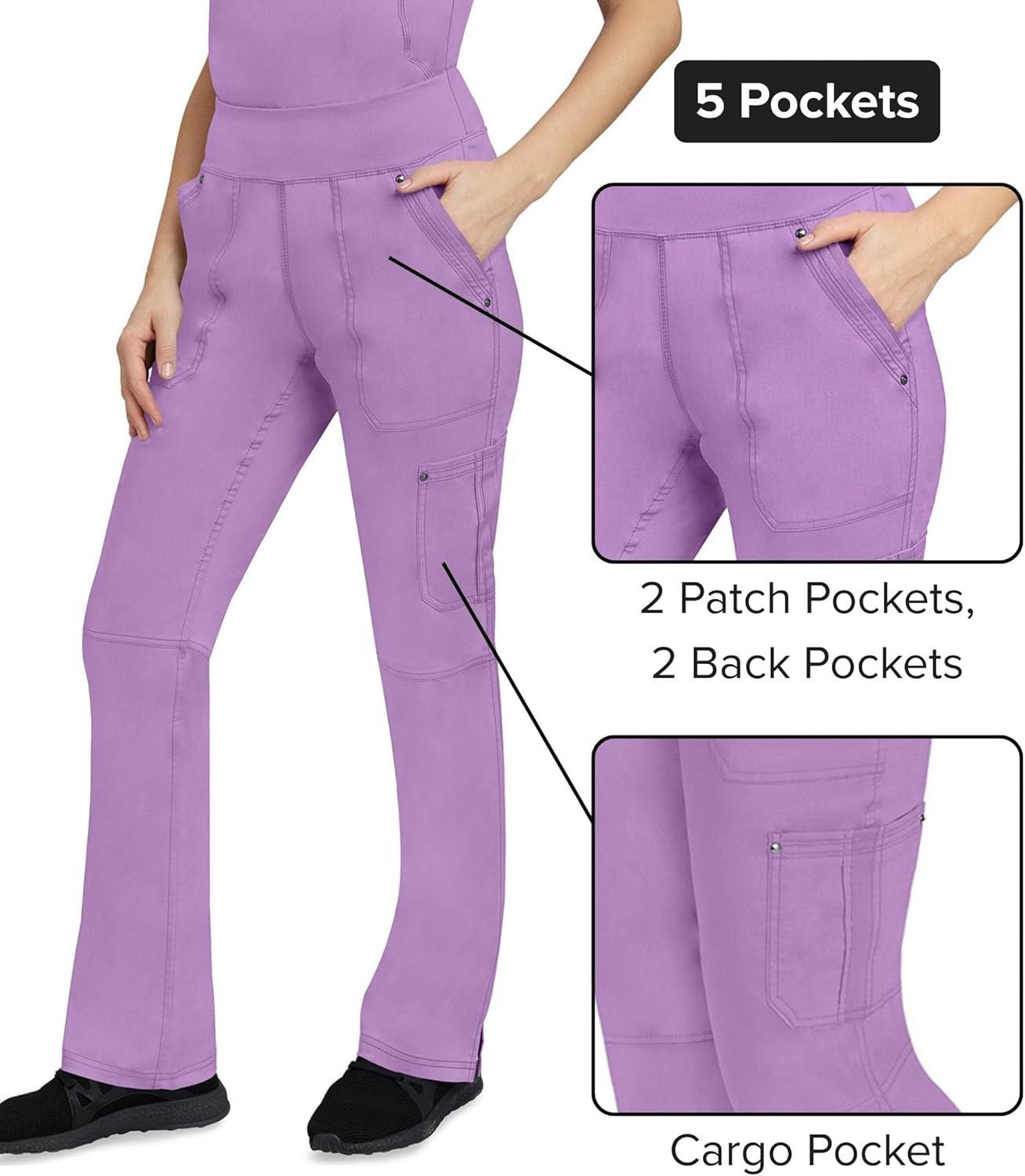 imageHealing Hands Womens Scrub Pant Tori Cargo Bottoms with 5 Pockets and 2Way Stretch Fabric 9133Purple Moonstone