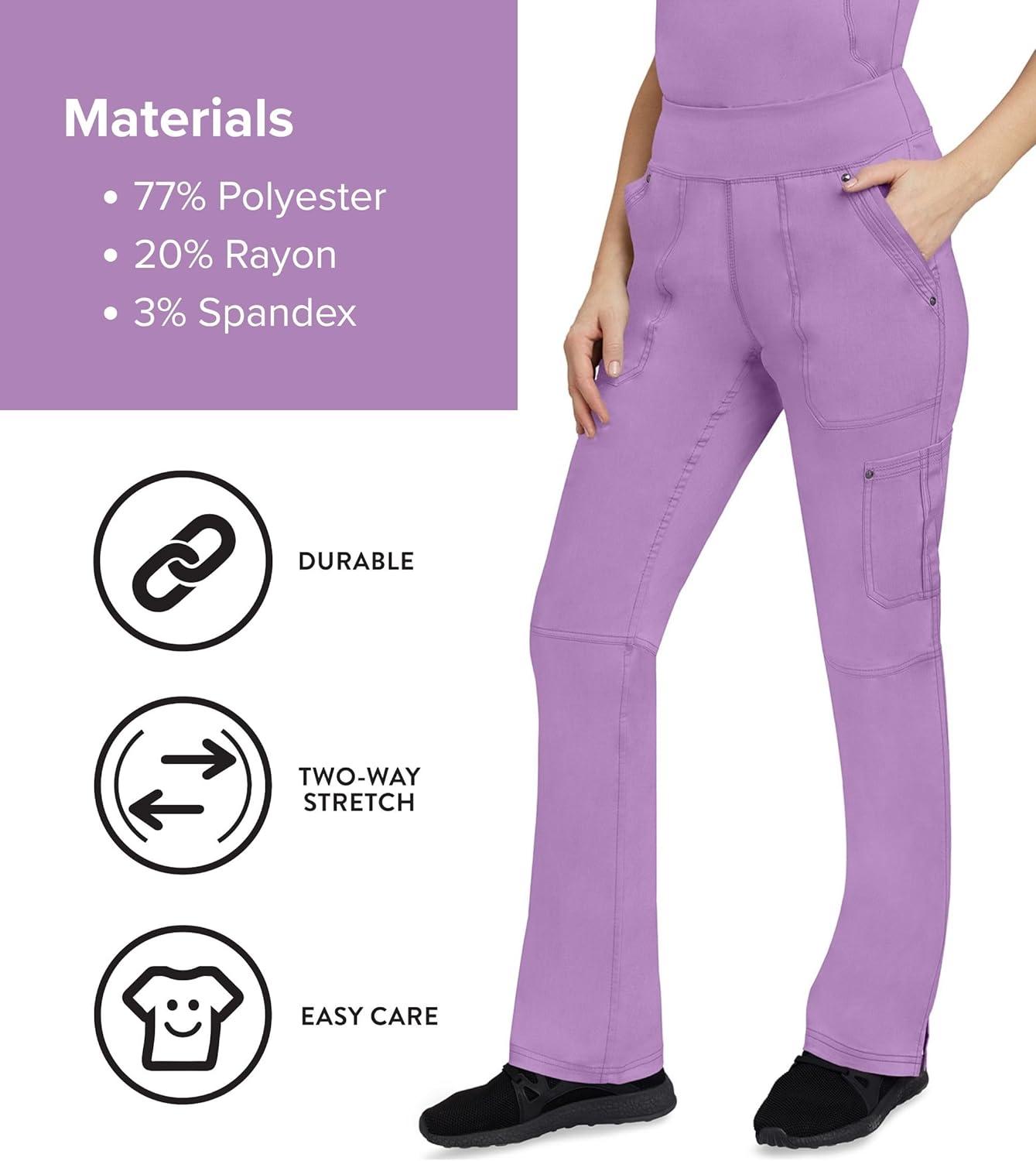 imageHealing Hands Womens Scrub Pant Tori Cargo Bottoms with 5 Pockets and 2Way Stretch Fabric 9133Purple Moonstone