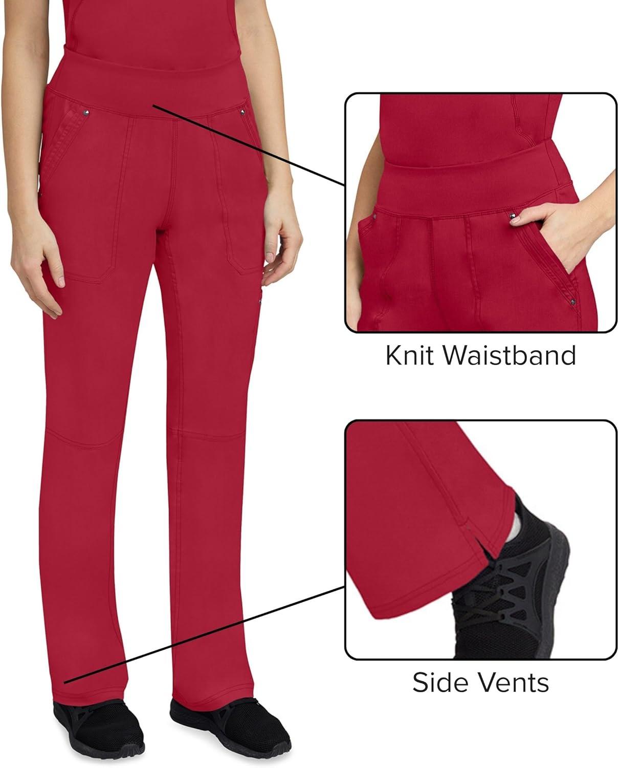 imageHealing Hands Womens Scrub Pant Tori Cargo Bottoms with 5 Pockets and 2Way Stretch Fabric 9133Red