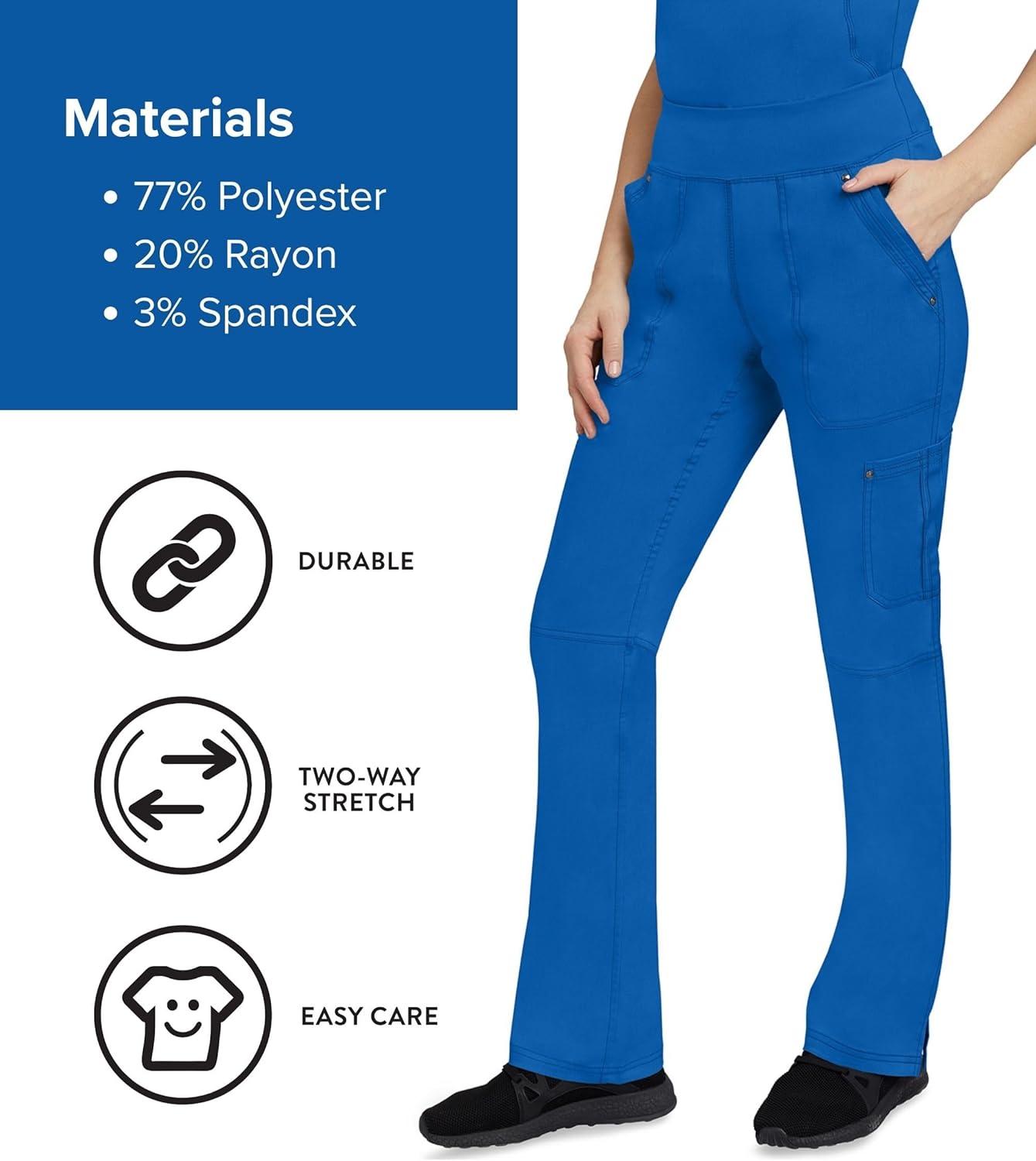 imageHealing Hands Womens Scrub Pant Tori Cargo Bottoms with 5 Pockets and 2Way Stretch Fabric 9133Royal