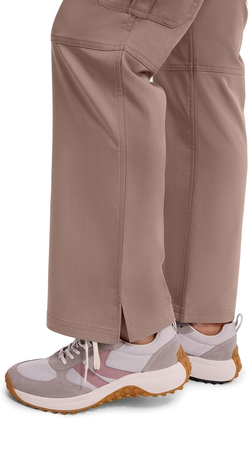 imageHealing Hands Womens Scrub Pant Tori Cargo Bottoms with 5 Pockets and 2Way Stretch Fabric 9133Santa Fe Tan
