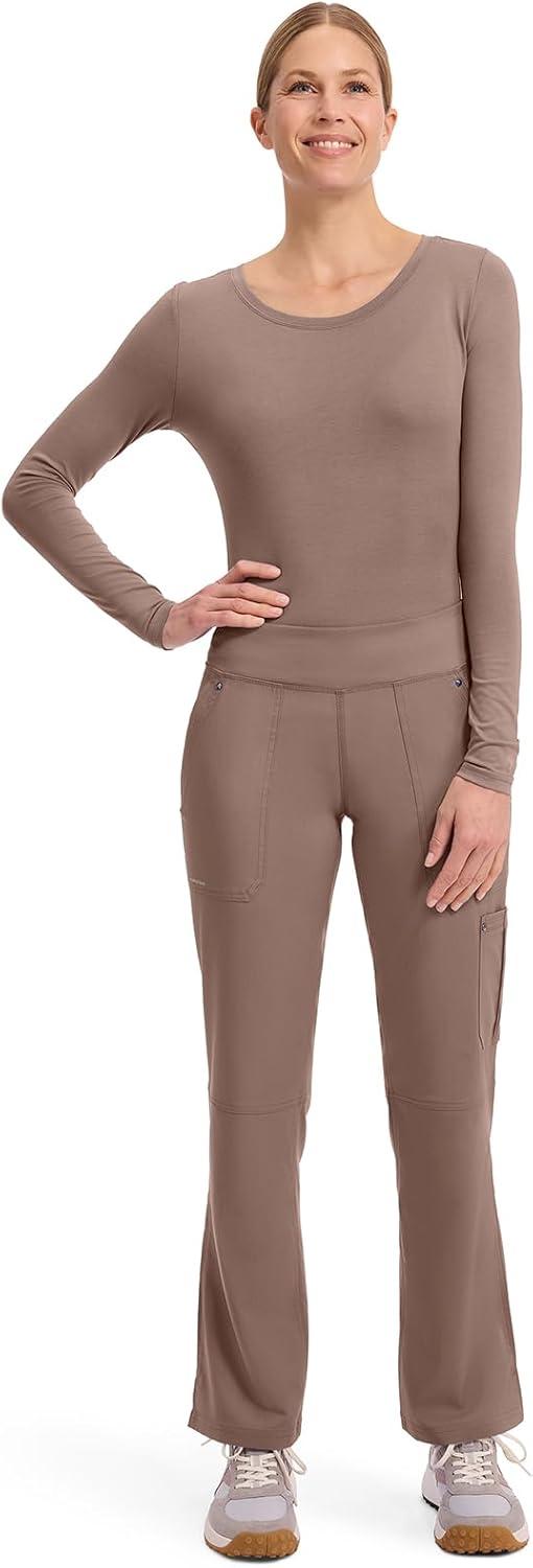 imageHealing Hands Womens Scrub Pant Tori Cargo Bottoms with 5 Pockets and 2Way Stretch Fabric 9133Santa Fe Tan