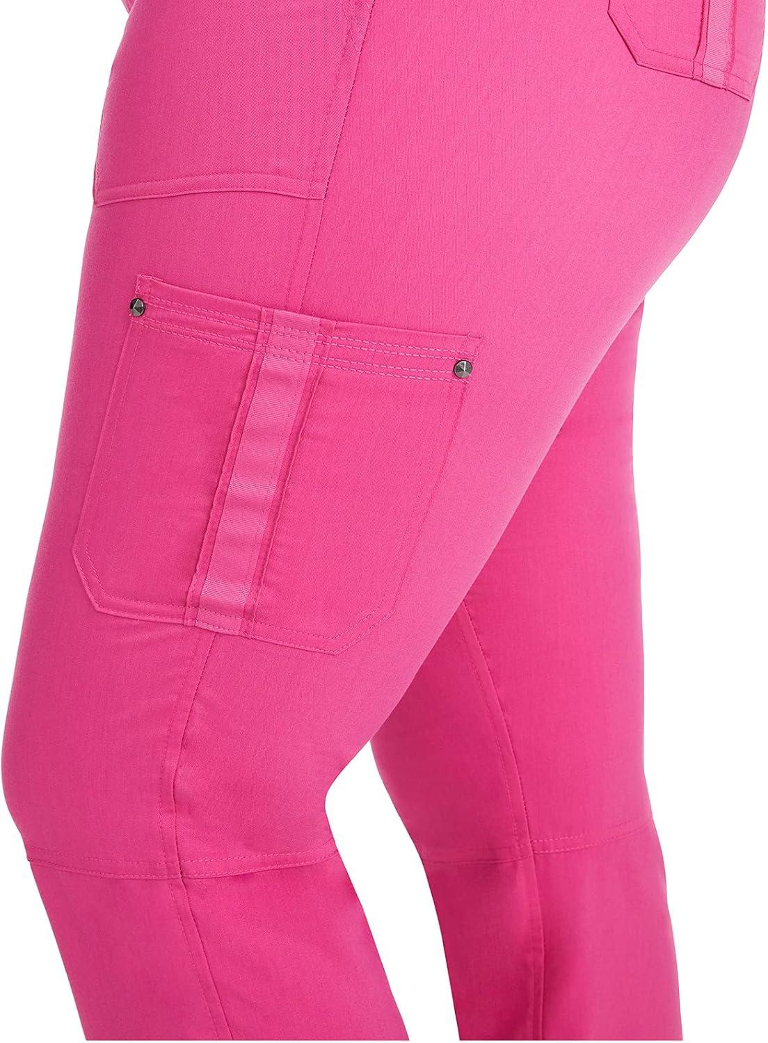 imageHealing Hands Womens Scrub Pant Tori Cargo Bottoms with 5 Pockets and 2Way Stretch Fabric 9133Shocking Pink