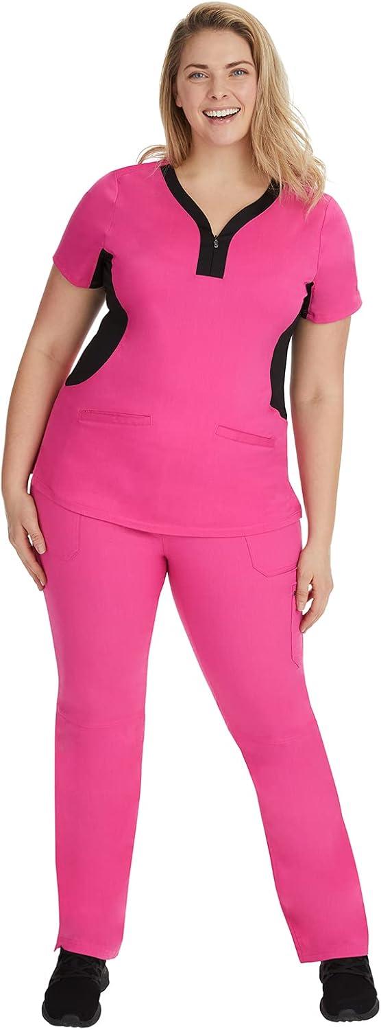 imageHealing Hands Womens Scrub Pant Tori Cargo Bottoms with 5 Pockets and 2Way Stretch Fabric 9133Shocking Pink