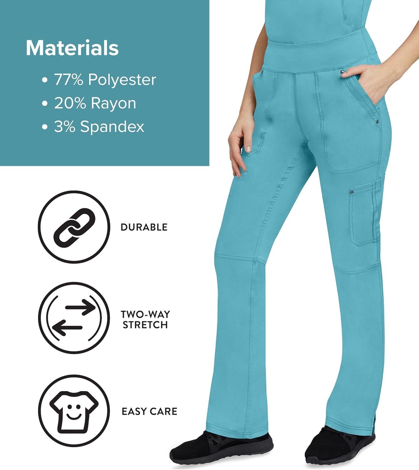 imageHealing Hands Womens Scrub Pant Tori Cargo Bottoms with 5 Pockets and 2Way Stretch Fabric 9133Spectra Blue