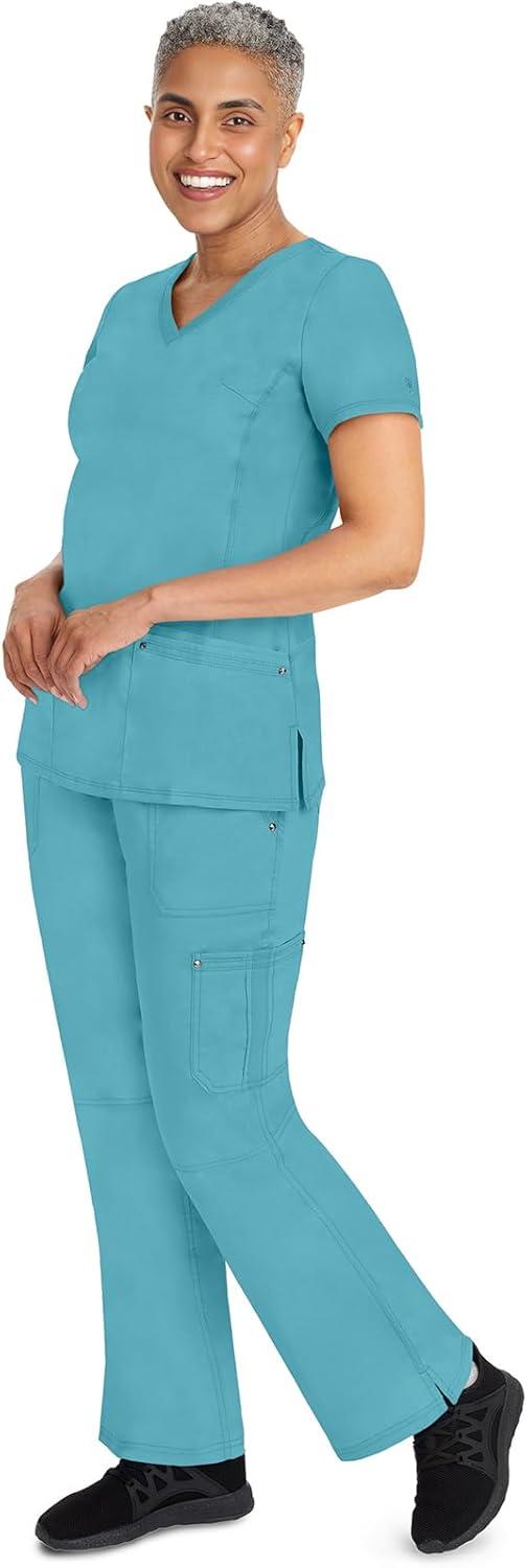 imageHealing Hands Womens Scrub Pant Tori Cargo Bottoms with 5 Pockets and 2Way Stretch Fabric 9133Spectra Blue