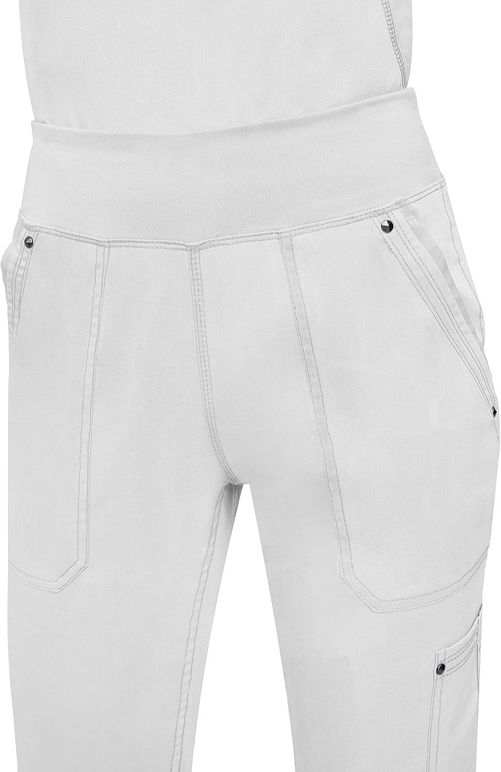 imageHealing Hands Womens Scrub Pant Tori Cargo Bottoms with 5 Pockets and 2Way Stretch Fabric 9133White