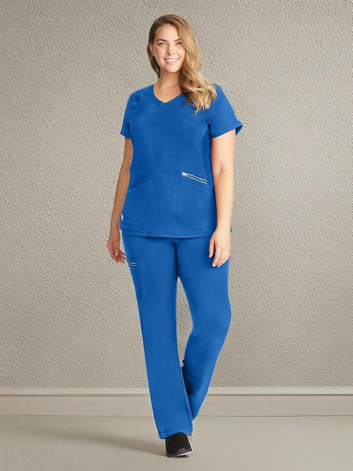 imageHealing Hands Womens Scrub Top 3 Pocket VNeck Lightweight Breathable Fabric Scrub Tops for Women HH360 2284 SerenaRoyal