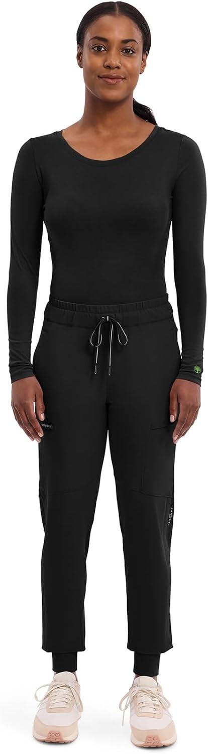 imageHealing Hands Womens Underscrub Soft Knit Melissa Longsleeve Scrub Tee with Breathable amp Easy Care Fabric 5047Black