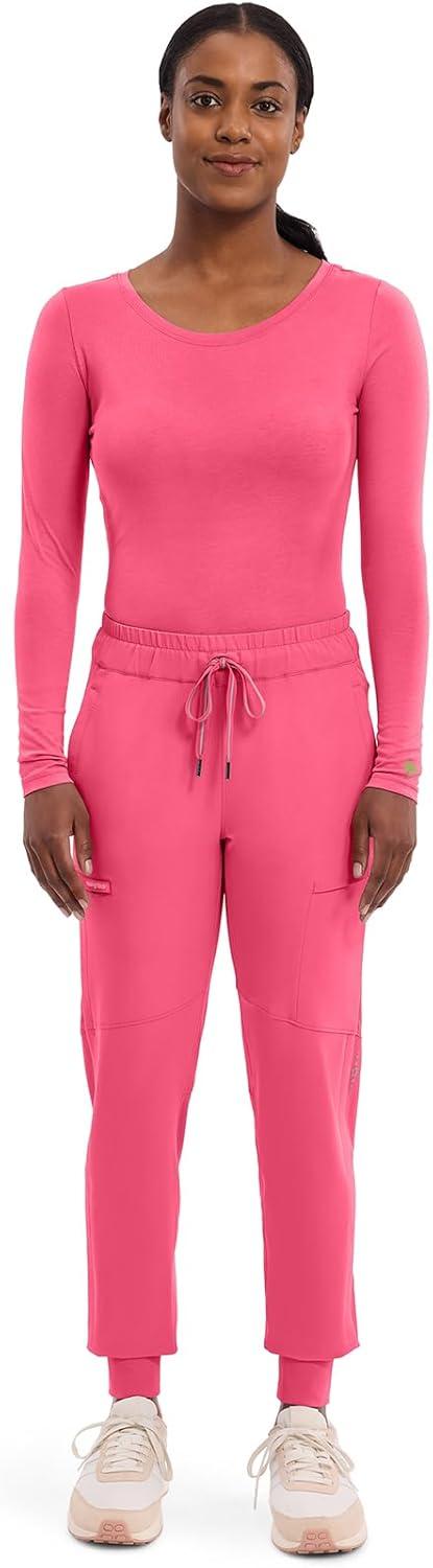 imageHealing Hands Womens Underscrub Soft Knit Melissa Longsleeve Scrub Tee with Breathable amp Easy Care Fabric 5047Carnation Pink