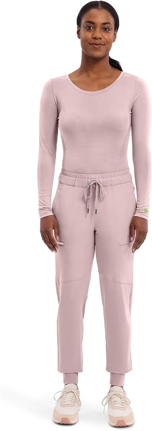imageHealing Hands Womens Underscrub Soft Knit Melissa Longsleeve Scrub Tee with Breathable amp Easy Care Fabric 5047Pink Pearl