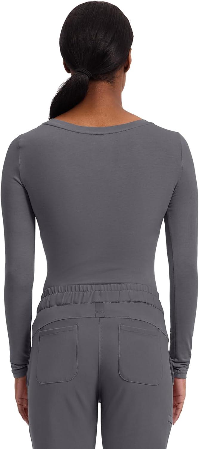 imageHealing Hands Womens Underscrub Soft Knit Melissa Longsleeve Scrub Tee with Breathable amp Easy Care Fabric 5047Royal Black Pewter 3 Pack