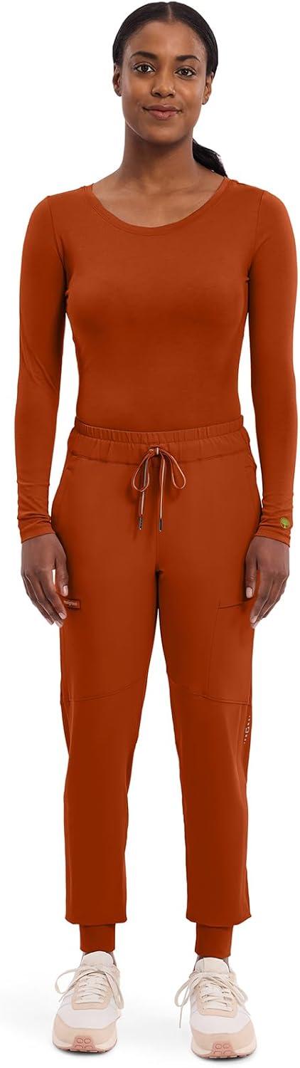 imageHealing Hands Womens Underscrub Soft Knit Melissa Longsleeve Scrub Tee with Breathable amp Easy Care Fabric 5047Warm Sunrise