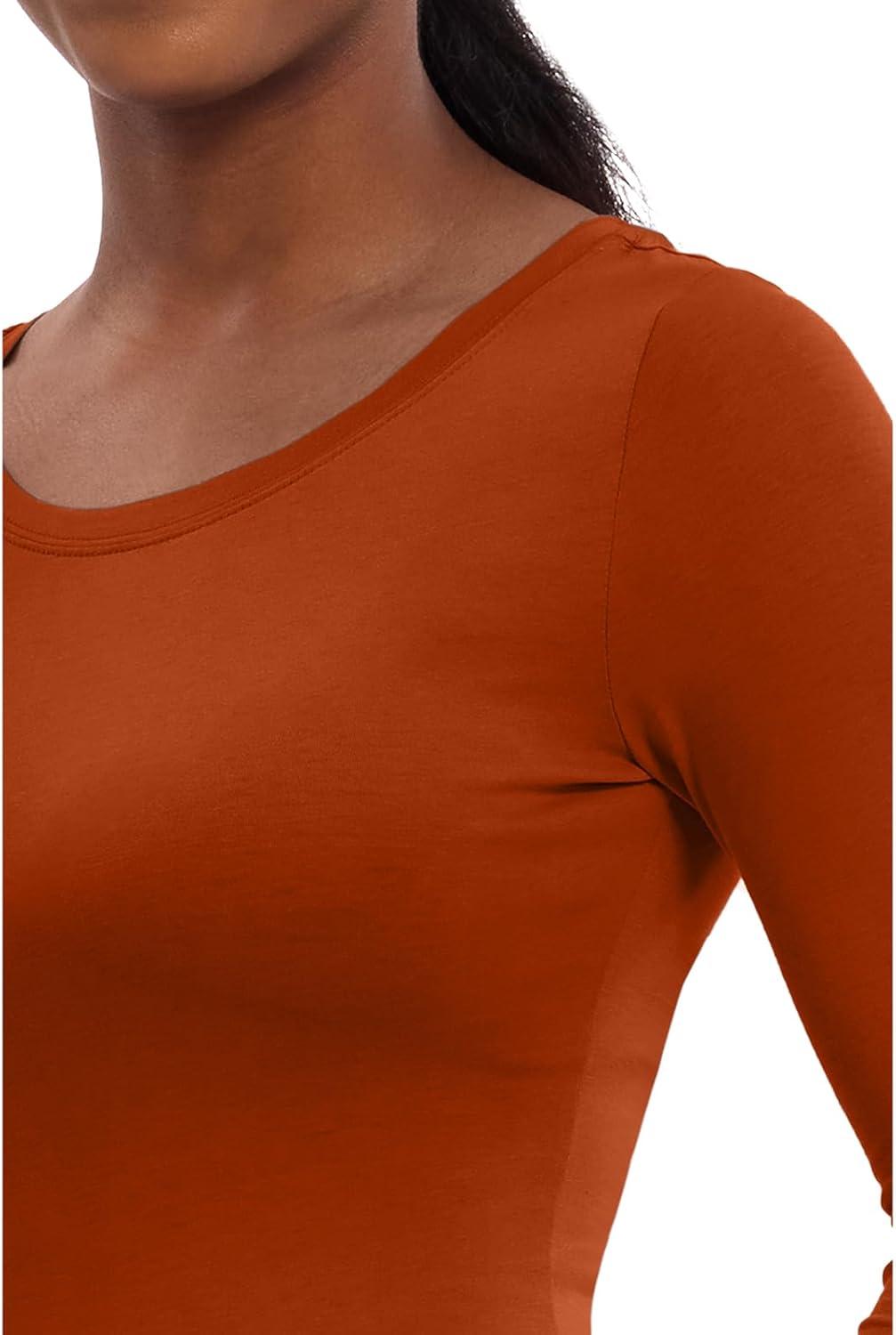 imageHealing Hands Womens Underscrub Soft Knit Melissa Longsleeve Scrub Tee with Breathable amp Easy Care Fabric 5047Warm Sunrise