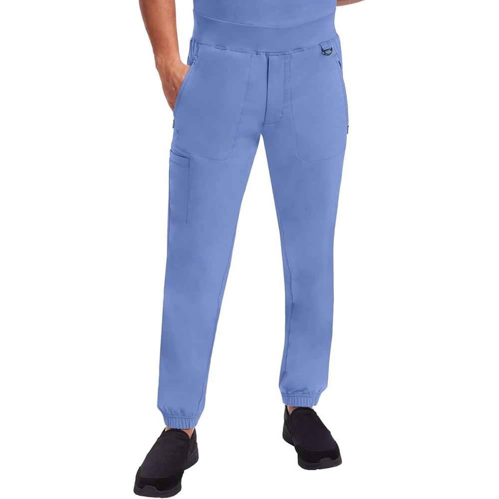 imageHealing Hands Mens Scrub Jogger Pants Dante with 4 Pockets 2Way Stretch and Durable Fabric 9301Ceil