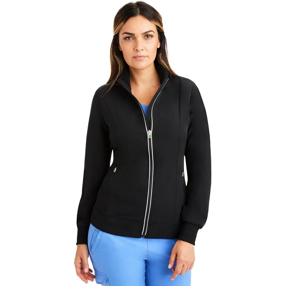 imageHealing Hands Womens Scrub Jacket 2 Pocket HH360 5067 Carly Zip Up Stylish Women Jacket