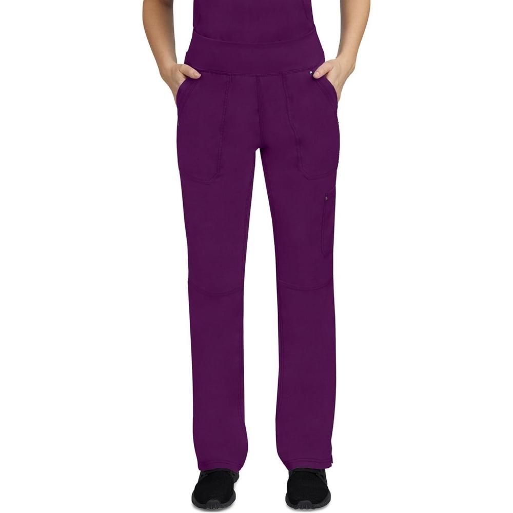 imageHealing Hands Womens Scrub Pant Tori Cargo Bottoms with 5 Pockets and 2Way Stretch Fabric 9133Eggplant