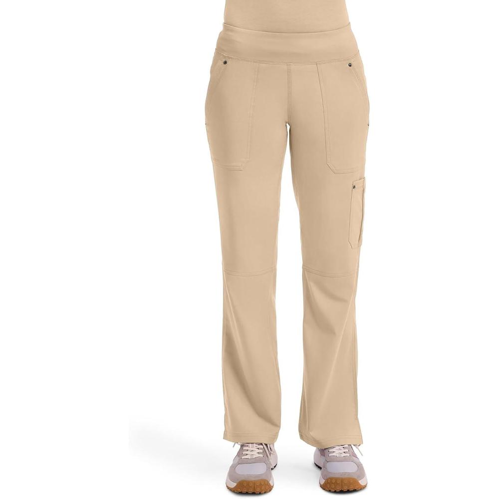 imageHealing Hands Womens Scrub Pant Tori Cargo Bottoms with 5 Pockets and 2Way Stretch Fabric 9133Khaki