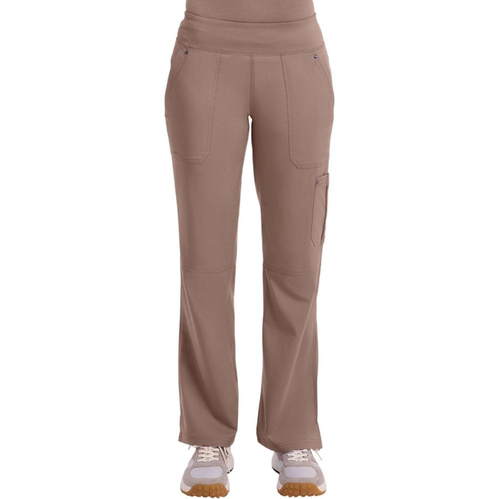 imageHealing Hands Womens Scrub Pant Tori Cargo Bottoms with 5 Pockets and 2Way Stretch Fabric 9133Santa Fe Tan
