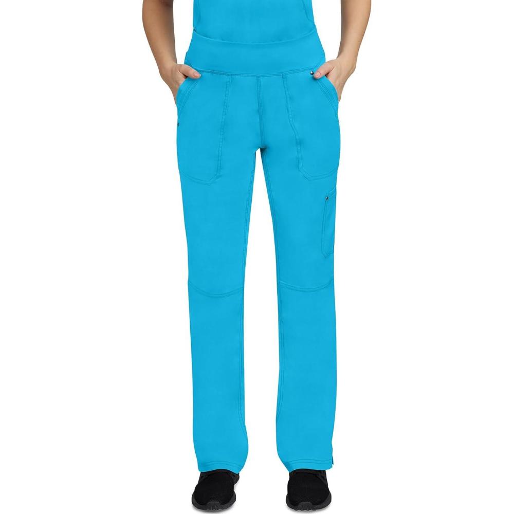 imageHealing Hands Womens Scrub Pant Tori Cargo Bottoms with 5 Pockets and 2Way Stretch Fabric 9133Turquoise