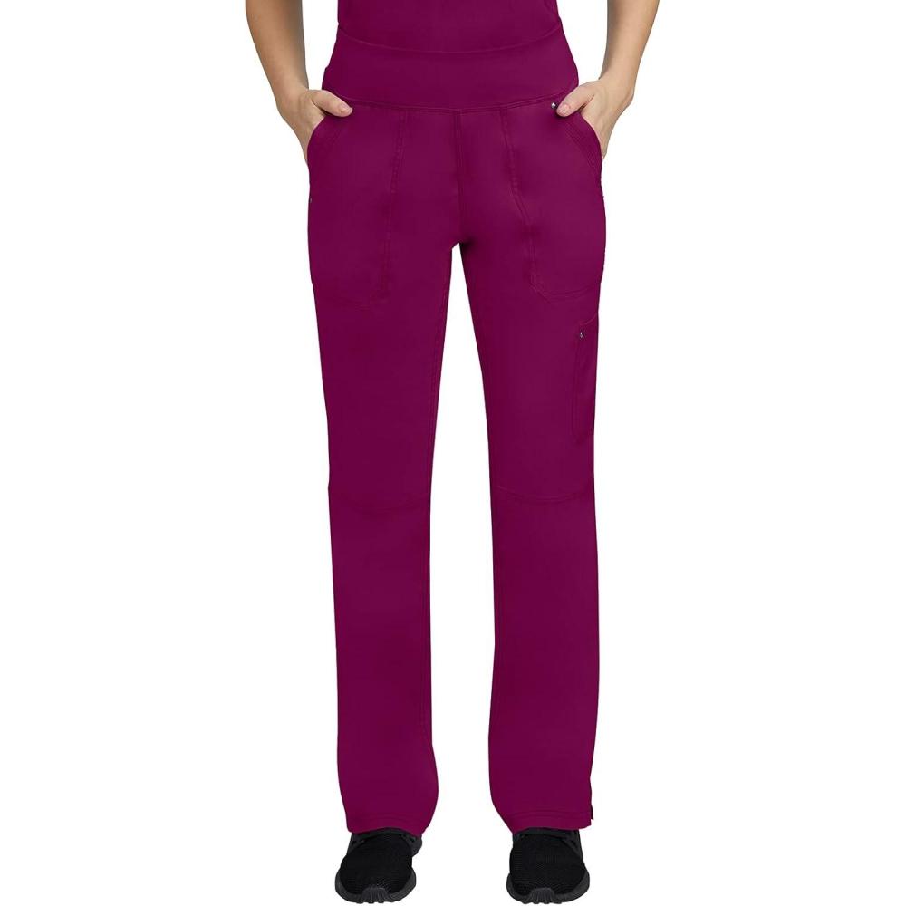 imageHealing Hands Womens Scrub Pant Tori Cargo Bottoms with 5 Pockets and 2Way Stretch Fabric 9133Wine