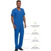 Healing Hands 6 Pocket Mens Scrubs Pant Blue Label 9124 Dylan Drawstring Waist Scrub Pant for Men