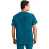 Healing Hands Men’s Scrub Top Justin V-Neck Modern Fit with Chest & Sleeve Pocket, Easy Care Stretch Fabric 2330(Caribbean)