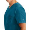 Healing Hands Men’s Scrub Top Justin V-Neck Modern Fit with Chest & Sleeve Pocket, Easy Care Stretch Fabric 2330(Caribbean)