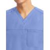 Healing Hands Men’s Scrub Top Justin V-Neck Modern Fit with Chest & Sleeve Pocket, Easy Care Stretch Fabric 2330(Ceil)