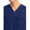Healing Hands Men’s Scrub Top Justin V-Neck Modern Fit with Chest & Sleeve Pocket, Easy Care Stretch Fabric 2330(Navy)