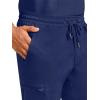 Healing Hands Scrub Pants for Men Daniel Utility Bottoms with 6 Pockets, 2-Way Stretch and Durable Fabric 9300(Navy)