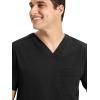 Healing Hands Scrubs for Men Modern Fit, Scrub Top Jake with 3 Patch Pockets, Side Vents and Stretchy Fabric 2331(Black)
