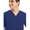 Healing Hands Scrubs for Men Modern Fit, Scrub Top Jake with 3 Patch Pockets, Side Vents and Stretchy Fabric 2331(Navy)