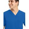 Healing Hands Scrubs for Men Modern Fit, Scrub Top Jake with 3 Patch Pockets, Side Vents and Stretchy Fabric 2331(Royal)