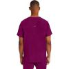Healing Hands Scrubs for Men Modern Fit, Scrub Top Jake with 3 Patch Pockets, Side Vents and Stretchy Fabric 2331(Wine)