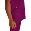 Healing Hands Scrubs for Men Modern Fit, Scrub Top Jake with 3 Patch Pockets, Side Vents and Stretchy Fabric 2331(Wine)