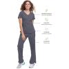 Healing Hands Scrubs for Women Mock Wrap Neck Top 2 Pocket Purple Label Women’s Scrub Top 2172 Jordan(Pewter)