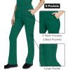 Healing Hands Women’s Scrub Pant Tori Cargo Bottoms with 5 Pockets and 2-Way Stretch Fabric 9133(Hunter)
