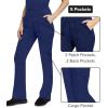 Healing Hands Women’s Scrub Pant Tori Cargo Bottoms with 5 Pockets and 2-Way Stretch Fabric 9133(Navy)