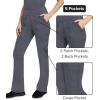 Healing Hands Women’s Scrub Pant Tori Cargo Bottoms with 5 Pockets and 2-Way Stretch Fabric 9133(Pewter)