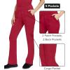 Healing Hands Women’s Scrub Pant Tori Cargo Bottoms with 5 Pockets and 2-Way Stretch Fabric 9133(Red)