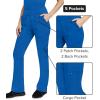 Healing Hands Women’s Scrub Pant Tori Cargo Bottoms with 5 Pockets and 2-Way Stretch Fabric 9133(Royal)
