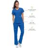Healing Hands Womens Scrub Top 3 Pocket V-Neck Lightweight Breathable Fabric Scrub Tops for Women HH360 2284 Serena(Royal)