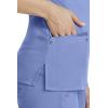 Healing Hands Women’s Scrub Top V-Neck with 2 Pockets, 2-Way Stretch, and Yoga Knit Side Panels for Slim Fit- 2245(Ceil)