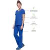 Healing Hands Women’s Scrub Top V-Neck with 2 Pockets, 2-Way Stretch, and Yoga Knit Side Panels for Slim Fit- 2245(Galaxy Blue)